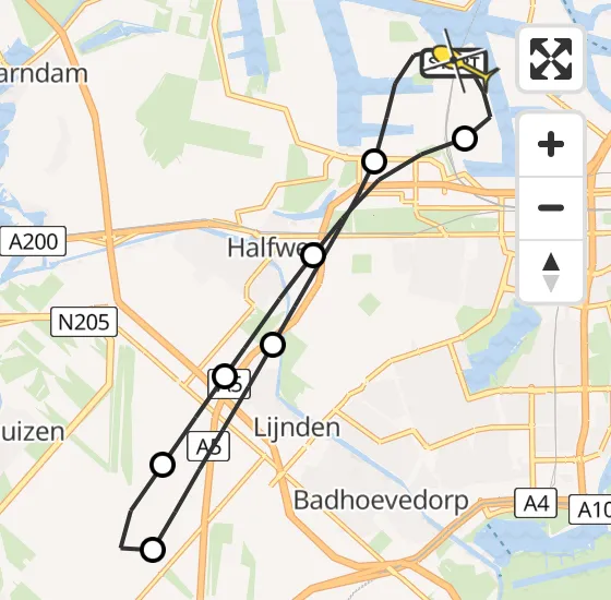 Vlucht Traumahelikopter PH-LLN van Amsterdam Heliport naar Amsterdam Heliport op zondag 17 november 2024 11:29