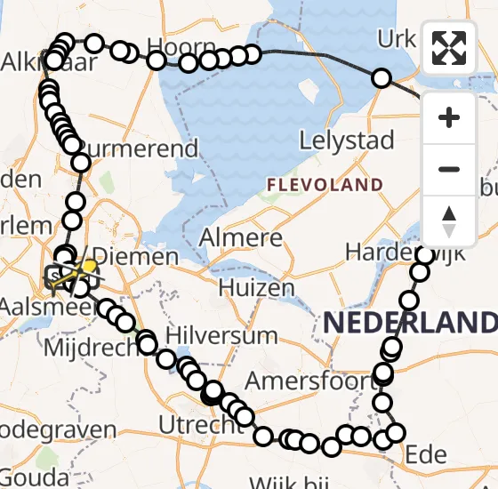 Vlucht Politiehelikopter PH-PXF van Schiphol naar Schiphol op maandag 18 november 2024 12:37