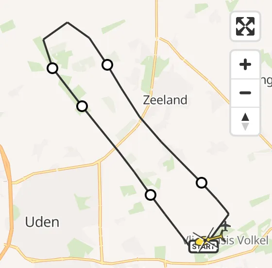 Vlucht Traumahelikopter PH-MAA van Vliegbasis Volkel naar Vliegbasis Volkel op maandag 18 november 2024 14:42