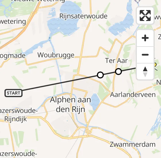 Vlucht Politiehelikopter PH-PXB van Koudekerk aan den Rijn naar Nieuwkoop op maandag 18 november 2024 21:39