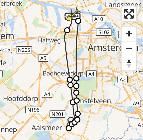 Vlucht Traumahelikopter PH-LLN van Amsterdam Heliport naar Amsterdam Heliport op dinsdag 19 november 2024 1:11