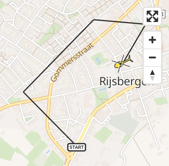 Vlucht Traumahelikopter PH-HVB van Rijsbergen naar Rijsbergen op dinsdag 19 november 2024 10:30