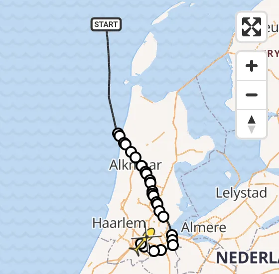 Vlucht Politiehelikopter PH-PXX van  naar Schiphol op dinsdag 19 november 2024 11:50