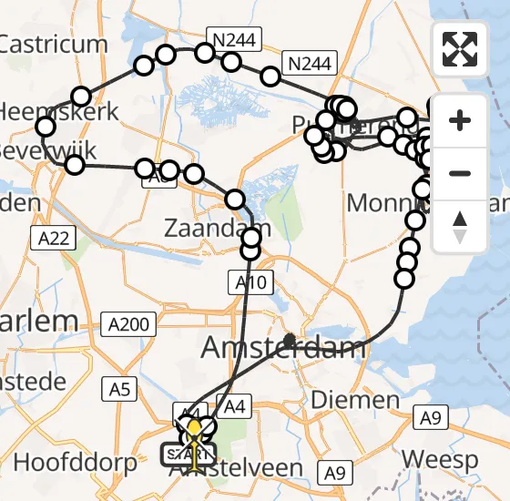 Vlucht Politiehelikopter PH-PXF van Schiphol naar Schiphol op dinsdag 19 november 2024 15:55