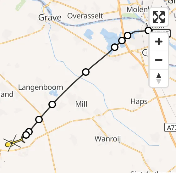 Vlucht Traumahelikopter PH-MAA van Mook naar Vliegbasis Volkel op dinsdag 19 november 2024 18:51