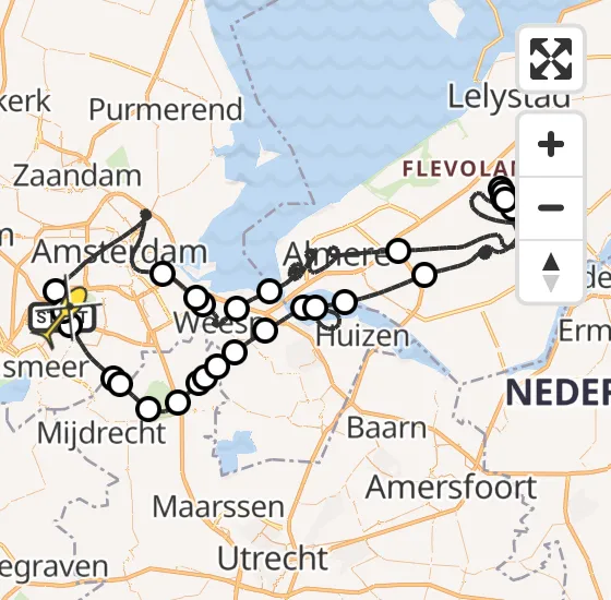 Vlucht Politiehelikopter PH-PXF van Schiphol naar Schiphol op dinsdag 19 november 2024 20:13