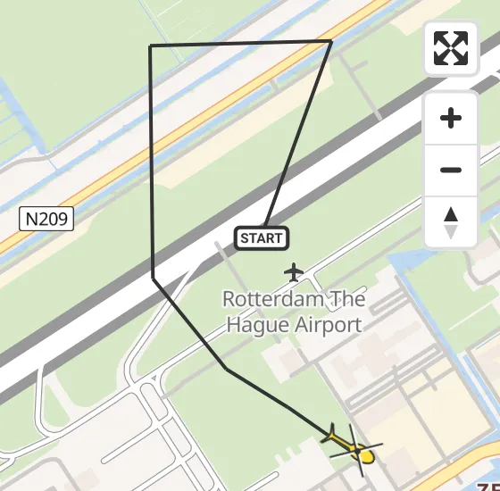 Vlucht Traumahelikopter PH-HVB van Rotterdam The Hague Airport naar Rotterdam The Hague Airport op woensdag 20 november 2024 9:48