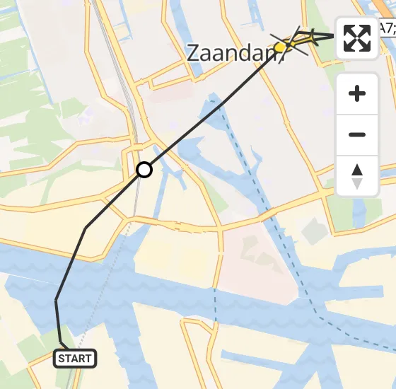 Vlucht Traumahelikopter PH-LLN van Amsterdam Heliport naar Zaandam op woensdag 20 november 2024 12:31