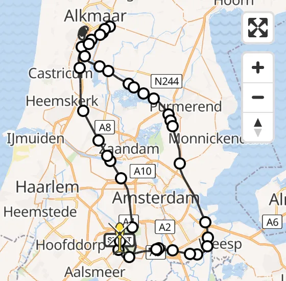 Vlucht Politiehelikopter PH-PXX van Schiphol naar Schiphol op woensdag 20 november 2024 20:20