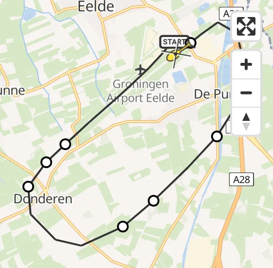 Vlucht Traumahelikopter PH-TTR van Groningen Airport Eelde naar Groningen Airport Eelde op donderdag 21 november 2024 8:44