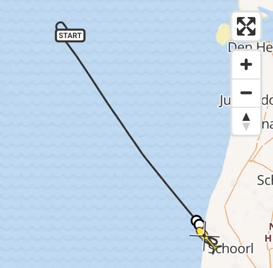 Vlucht Kustwachthelikopter PH-SAR van  naar Schoorl op donderdag 21 november 2024 17:50