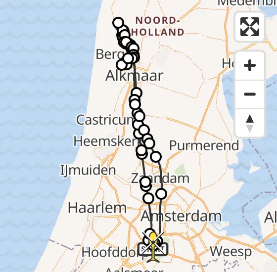 Vlucht Politiehelikopter PH-PXF van Schiphol naar Schiphol op donderdag 21 november 2024 22:05