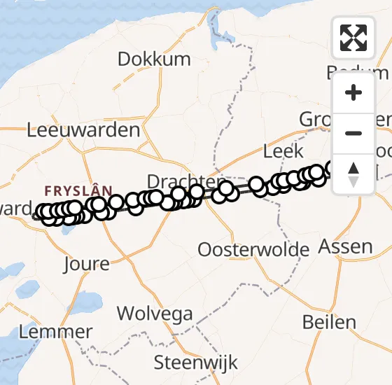 Vlucht Traumahelikopter PH-TTR van Groningen Airport Eelde naar Groningen Airport Eelde op vrijdag 22 november 2024 6:55