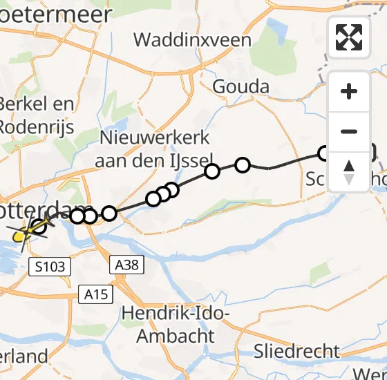 Vlucht Traumahelikopter PH-HVB van Vlist naar Erasmus MC op vrijdag 22 november 2024 8:54