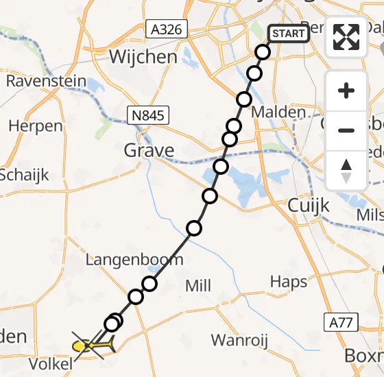 Vlucht Traumahelikopter PH-MAA van Radboud Universitair Medisch Centrum naar Vliegbasis Volkel op vrijdag 22 november 2024 12:48