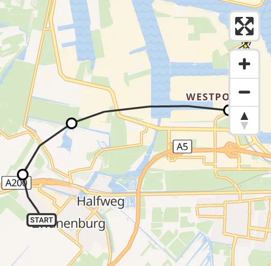 Vlucht Traumahelikopter PH-LLN van Zwanenburg naar Amsterdam Heliport op vrijdag 22 november 2024 14:31