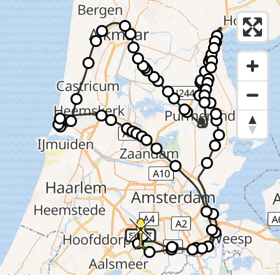 Vlucht Politiehelikopter PH-PXF van Schiphol naar Schiphol op vrijdag 22 november 2024 15:43