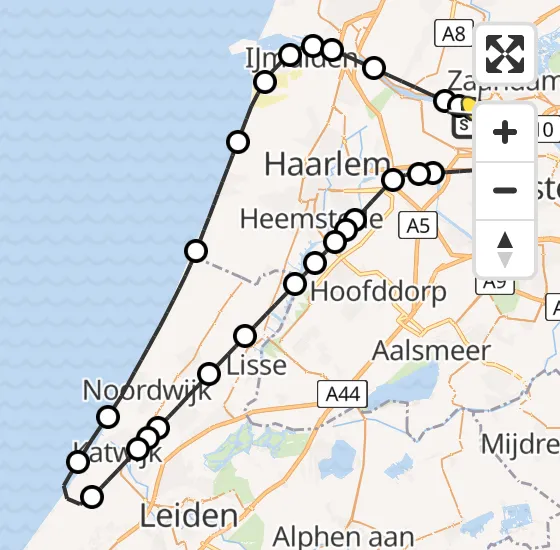 Vlucht Traumahelikopter PH-LLN van Amsterdam Heliport naar Amsterdam Heliport op vrijdag 22 november 2024 19:13