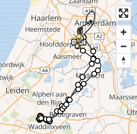 Vlucht Politiehelikopter PH-PXF van Schiphol naar Schiphol op vrijdag 22 november 2024 20:21