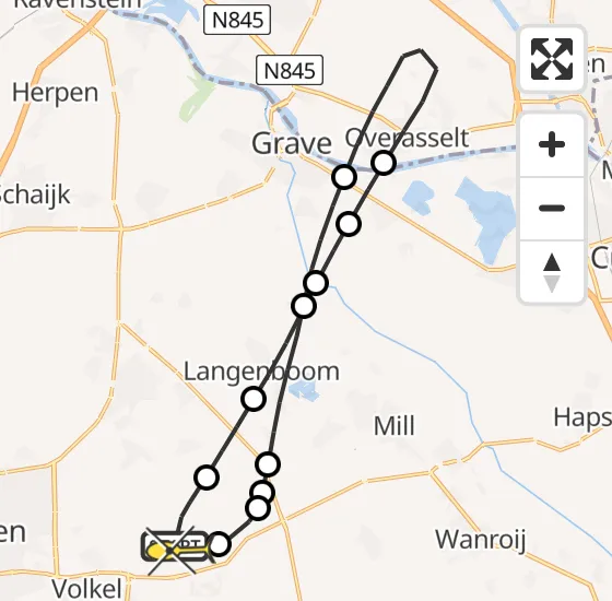 Vlucht Traumahelikopter PH-MAA van Vliegbasis Volkel naar Vliegbasis Volkel op vrijdag 22 november 2024 20:29