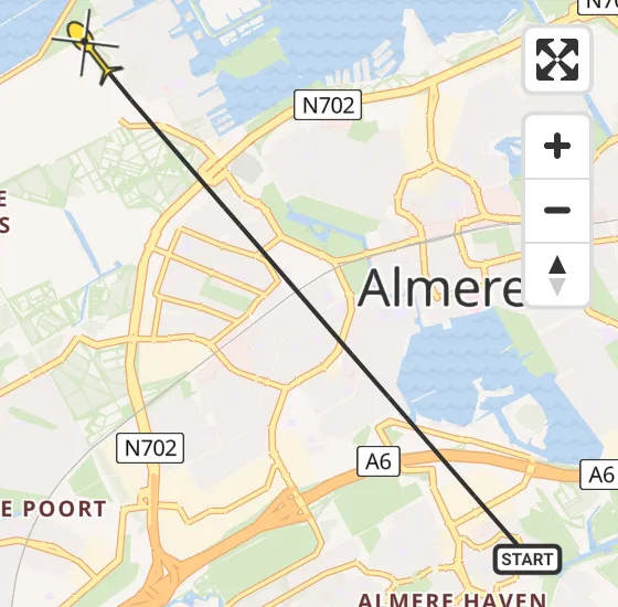 Vlucht Politiehelikopter PH-PXZ van Almere naar Almere op vrijdag 22 november 2024 21:24