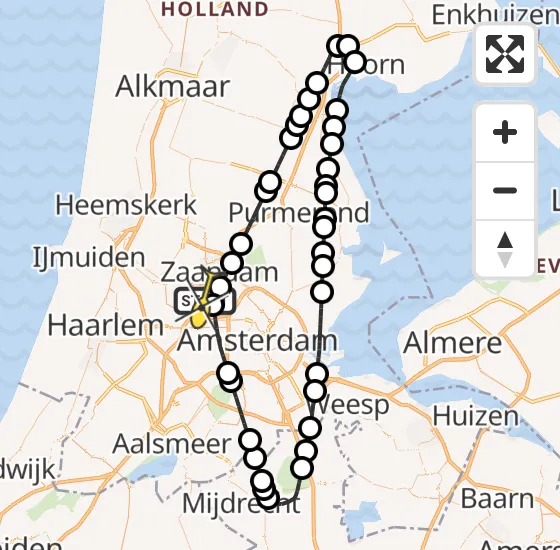 Vlucht Traumahelikopter PH-LLN van Amsterdam Heliport naar Amsterdam Heliport op vrijdag 22 november 2024 23:26