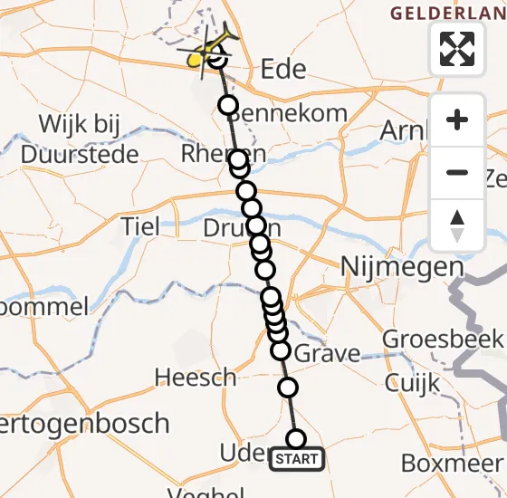 Vlucht Traumahelikopter PH-MAA van Vliegbasis Volkel naar Renswoude op zaterdag 23 november 2024 1:45