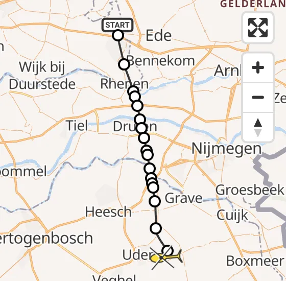 Vlucht Traumahelikopter PH-MAA van Renswoude naar Vliegbasis Volkel op zaterdag 23 november 2024 2:17