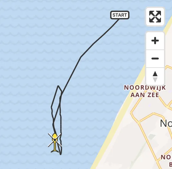 Vlucht Kustwachthelikopter PH-NCG van Noordwijk naar Noordwijk op zaterdag 23 november 2024 13:49