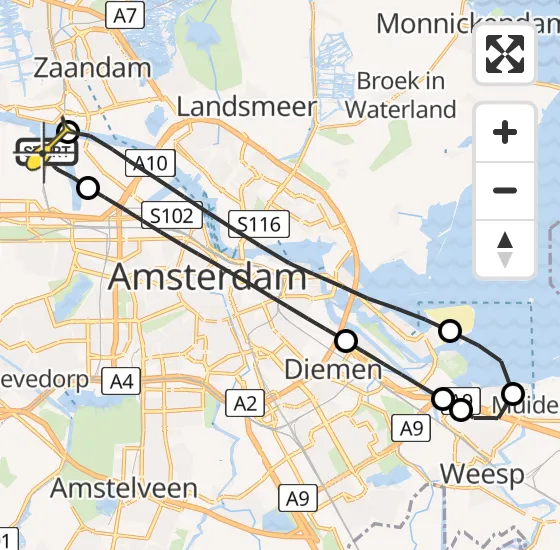 Vlucht Traumahelikopter PH-LLN van Amsterdam Heliport naar Amsterdam Heliport op zaterdag 23 november 2024 16:28