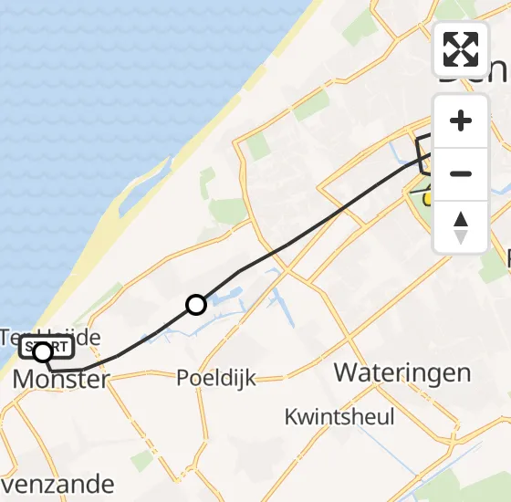 Vlucht Traumahelikopter PH-HVB van Ter Heijde naar Den Haag op zaterdag 23 november 2024 17:06