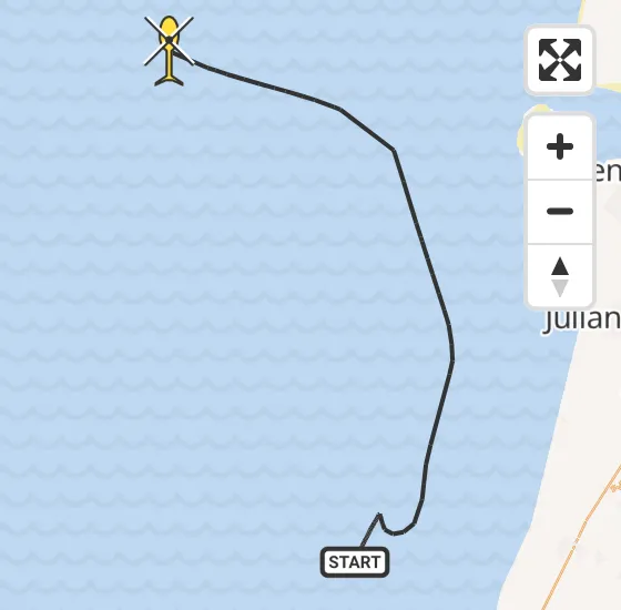 Vlucht Kustwachthelikopter PH-SAR van  naar  op zaterdag 23 november 2024 17:07