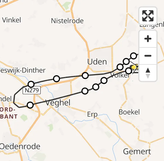 Vlucht Traumahelikopter PH-MAA van Vliegbasis Volkel naar Vliegbasis Volkel op zondag 24 november 2024 2:29