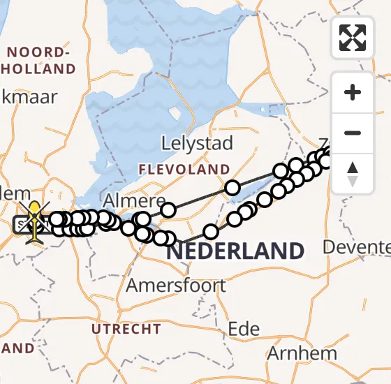 Vlucht Politiehelikopter PH-PXC van Schiphol naar Schiphol op zondag 24 november 2024 9:11