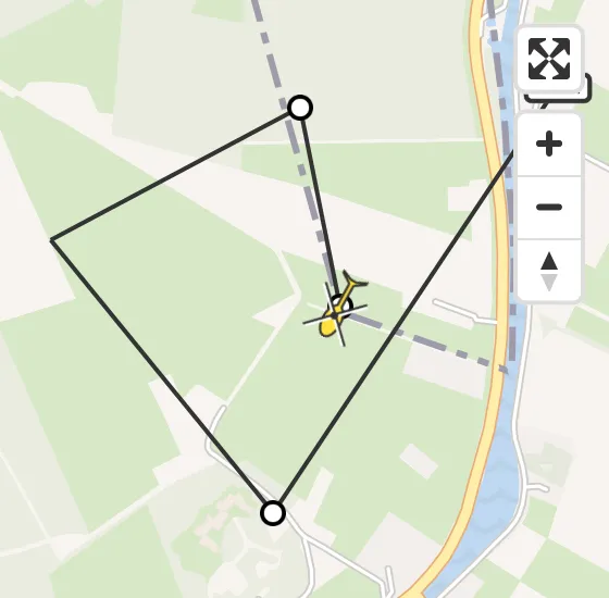 Vlucht Traumahelikopter PH-TTR van Dwingeloo naar Geeuwenbrug op zondag 24 november 2024 10:05