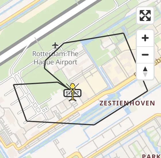 Vlucht Traumahelikopter PH-HVB van Rotterdam The Hague Airport naar Rotterdam The Hague Airport op zondag 24 november 2024 13:04