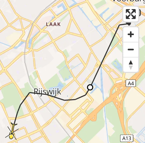 Vlucht Politiehelikopter PH-PXB van Voorburg naar Rijswijk op zondag 24 november 2024 13:06