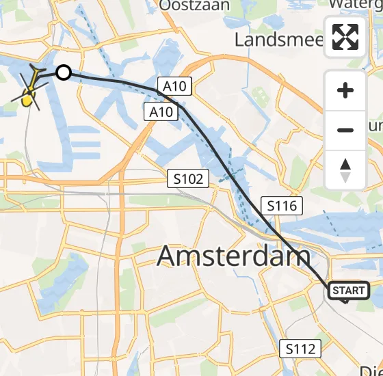 Vlucht Traumahelikopter PH-LLN van Amsterdam naar Amsterdam Heliport op zondag 24 november 2024 13:19