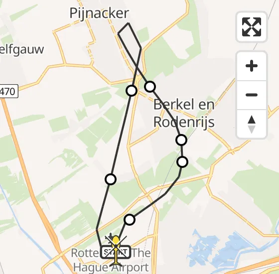 Vlucht Traumahelikopter PH-HVB van Rotterdam The Hague Airport naar Rotterdam The Hague Airport op zondag 24 november 2024 18:25