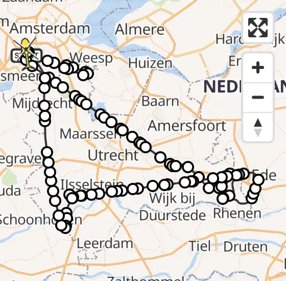 Vlucht Politiehelikopter PH-PXF van Schiphol naar Schiphol op zondag 24 november 2024 20:03