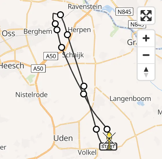 Vlucht Traumahelikopter PH-MAA van Vliegbasis Volkel naar Vliegbasis Volkel op zondag 24 november 2024 20:24