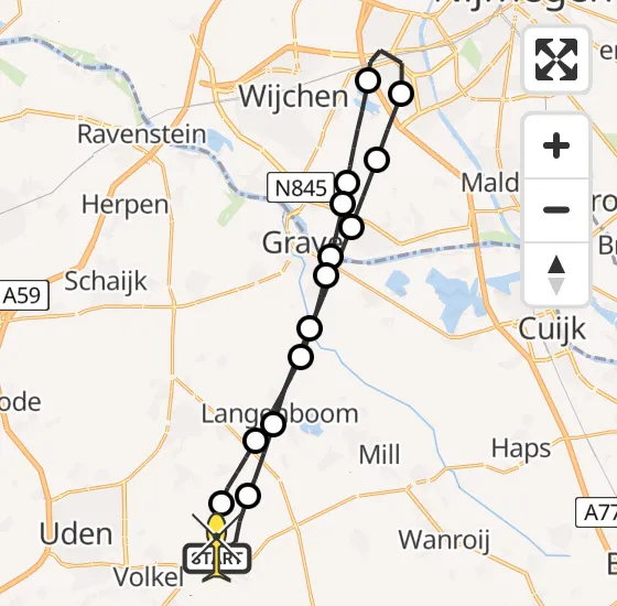 Vlucht Traumahelikopter PH-MAA van Vliegbasis Volkel naar Vliegbasis Volkel op zondag 24 november 2024 21:28