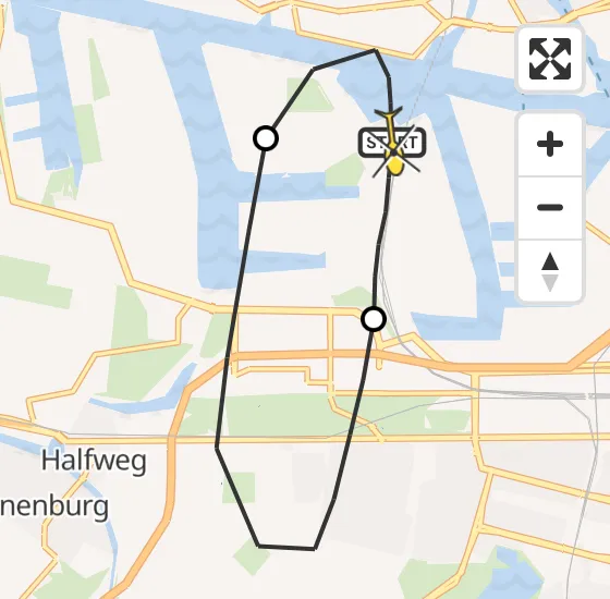 Vlucht Traumahelikopter PH-LLN van Amsterdam Heliport naar Amsterdam Heliport op maandag 25 november 2024 4:27