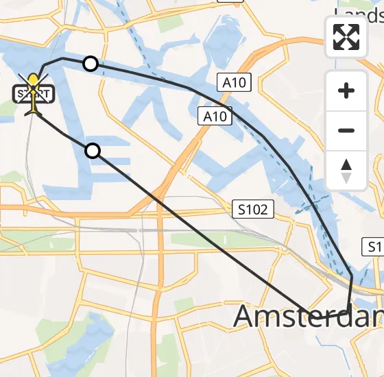 Vlucht Traumahelikopter PH-LLN van Amsterdam Heliport naar Amsterdam Heliport op maandag 25 november 2024 13:22