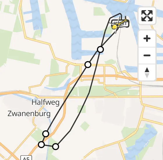 Vlucht Traumahelikopter PH-LLN van Amsterdam Heliport naar Amsterdam Heliport op maandag 25 november 2024 13:47