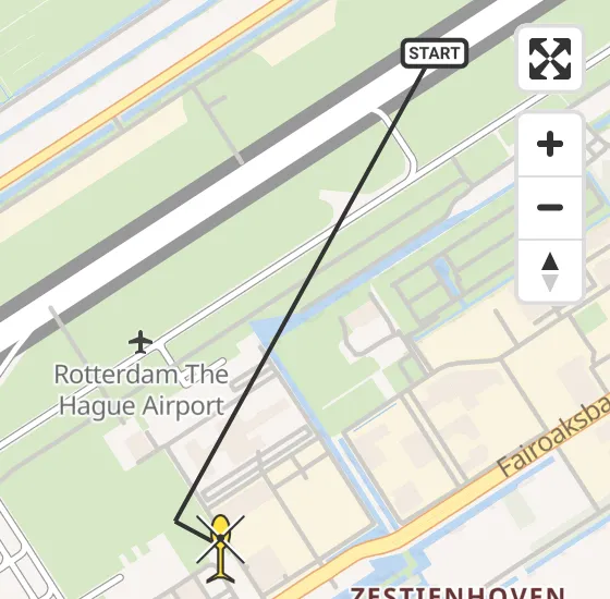 Vlucht Traumahelikopter PH-HVB van Rotterdam The Hague Airport naar Rotterdam The Hague Airport op maandag 25 november 2024 21:20