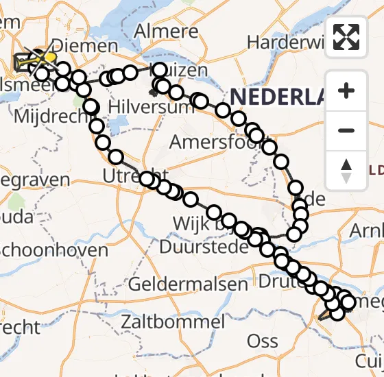 Vlucht Politiehelikopter PH-PXF van Schiphol naar Schiphol op dinsdag 26 november 2024 9:16