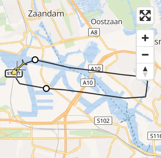 Vlucht Traumahelikopter PH-LLN van Amsterdam Heliport naar Amsterdam Heliport op dinsdag 26 november 2024 10:04