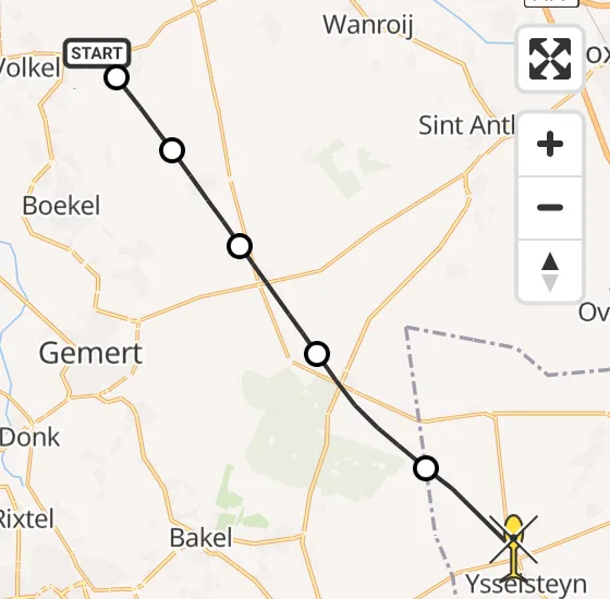 Vlucht Traumahelikopter PH-MAA van Vliegbasis Volkel naar Ysselsteyn op dinsdag 26 november 2024 12:08