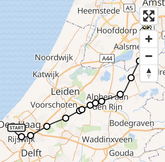 Vlucht Politiehelikopter PH-PXC van Den Haag naar Schiphol op dinsdag 26 november 2024 17:17